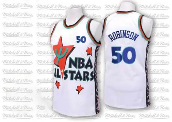Big & Tall Men's David Robinson San Antonio Spurs Adidas Swingman White  1995 All Star Throwback Jersey
