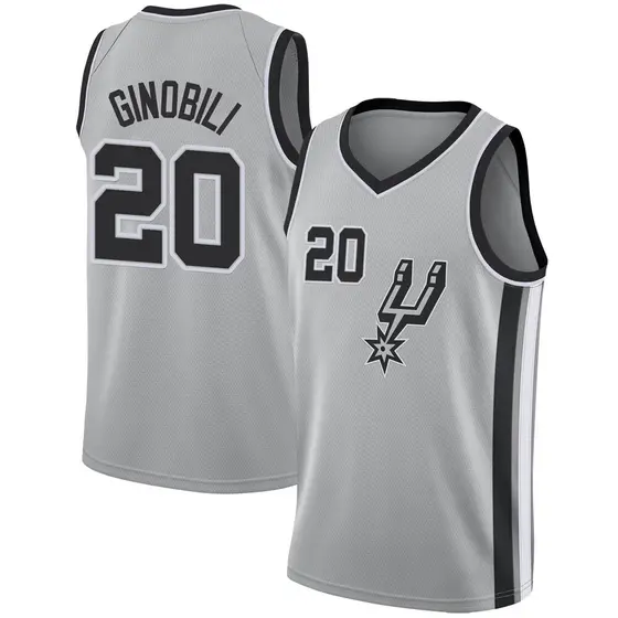 Big & Tall Men's Manu Ginobili San Antonio Spurs Nike Authentic Black Jersey  - Icon Edition
