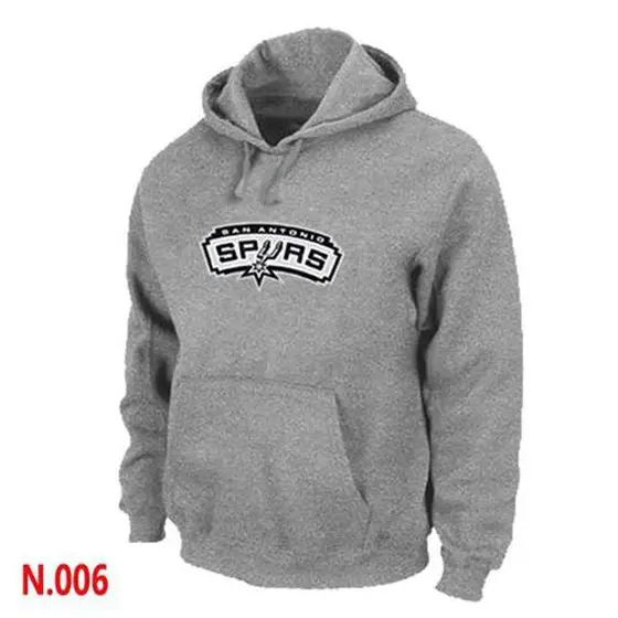 Men's San Antonio Spurs Grey Pullover Hoodie -