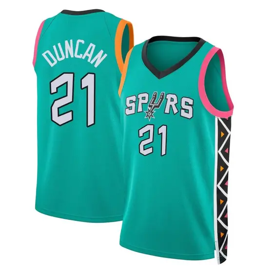 Youth Tim Duncan San Antonio Spurs Nike Fast Break Turquoise 2022
