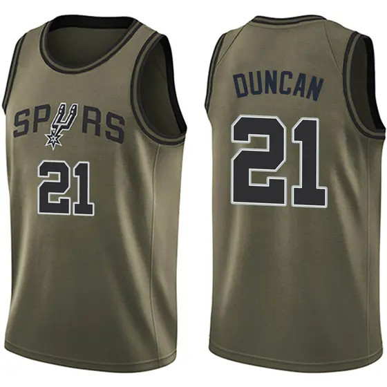 Men's San Antonio Spurs Tim Duncan #21 Nike White 2021/22 Swingman Jersey -  City Edition