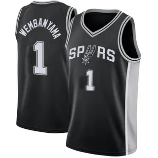 Men's Victor Wembanyama San Antonio Spurs Nike Swingman Black Jersey - Icon Edition