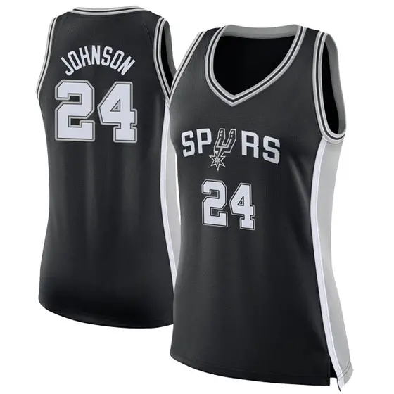 Women's Nick Johnson San Antonio Spurs Nike Swingman Black Jersey ...