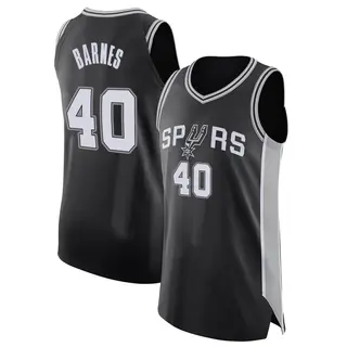 Youth Harrison Barnes San Antonio Spurs Nike Authentic Black Jersey - Icon Edition