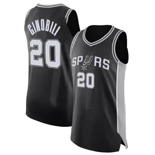 Youth Manu Ginobili San Antonio Spurs Nike Authentic Black Jersey - Icon Edition