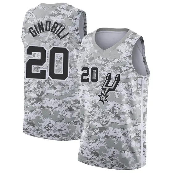 Manu Ginobili San Antonio Spurs #20 Camouflage Swingman Jersey