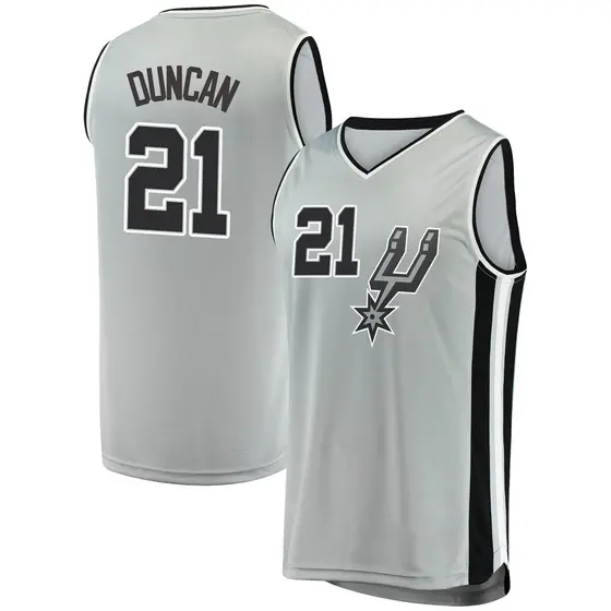 Youth Tim Duncan San Antonio Spurs Nike Swingman Silver Jersey - Statement  Edition
