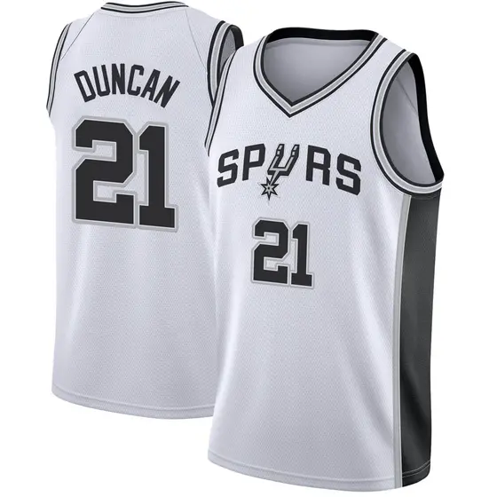 Youth Tim Duncan San Antonio Spurs Nike Swingman White ...